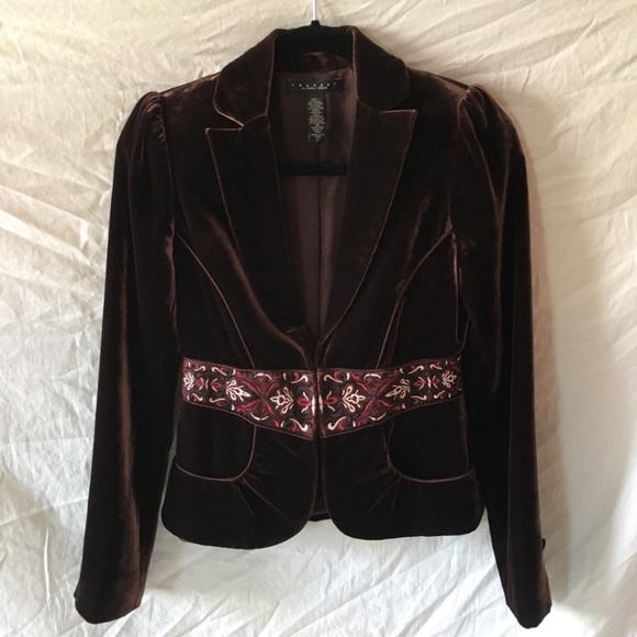 Laundry by shelli Segal floral embroidered with pockets blazer size 0 - Picture 1 of 4